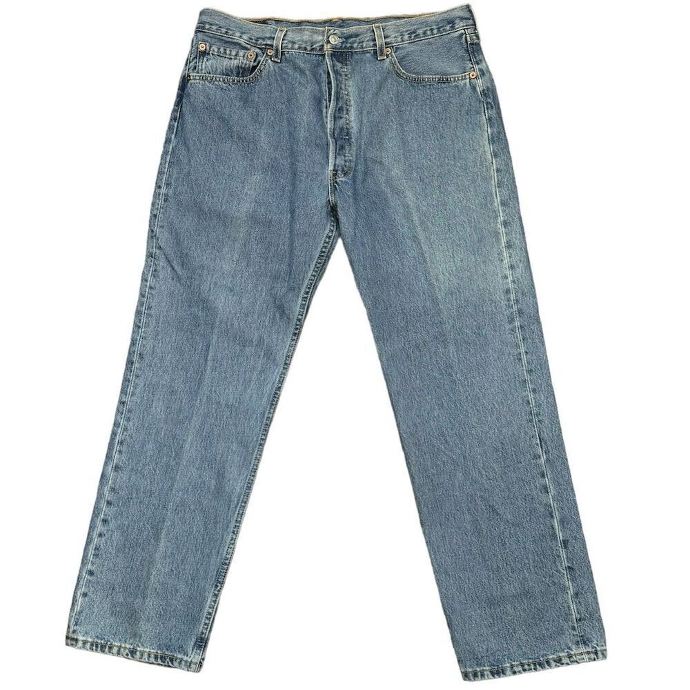 Levi's 501 Blue‎ Denim Jeans Size 38 Button Fly Straight Leg Men’s Vintage